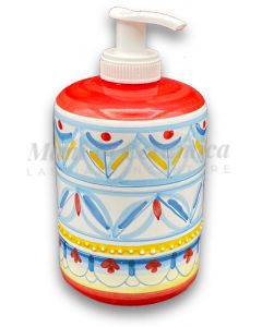 Dosatore sapone mani in ceramica vietrese DECORO GEOMETRICO RAVELLO NEW