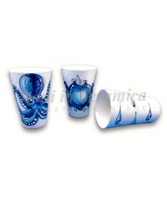 Bicchiere in ceramica di Vietri Mare Magnum
