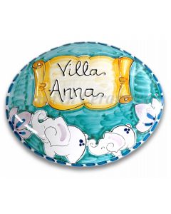 Targa fuori porta in ceramica di Vietri
