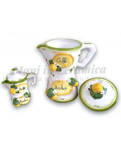 Moka in ceramica di Vietri Linea Limoni