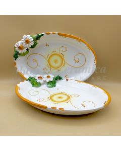 Ovalina in ceramica di Vietri Linea Margherite