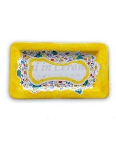 Piatto rettangolare in ceramica di Vietri