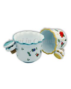 Porta bottiglia con tappo in ceramica di Vietri 
