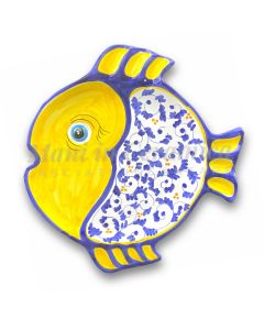 Piatto Pesce Rotondo in ceramica di Vietri