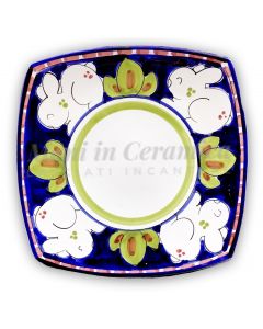 Piatto Sushi in ceramica vietrese DECORO CONIGLIO NEW
