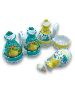 Servizio olio e aceto in coppe in ceramica di Vietri