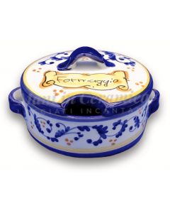 Formaggiera in ceramica Vietrese DECORO BAROCCHETTO