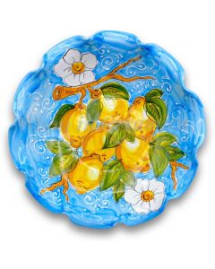 Fruttiera in ceramica vietrese DECORO LIMONE VIETRI