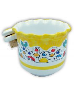 Porta bottiglia in ceramica vietrese con tappo DECORO NAIF