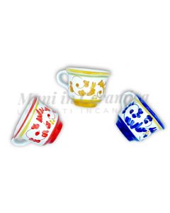 Tazzina Caffè in ceramica vietrese DECORO BAROCCHETTO