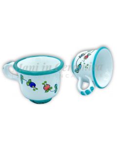 Tazzina Caffè in ceramica vietrese DECORO CAMPANELLE