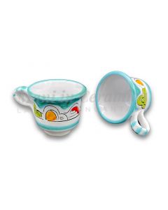 Tazzina Caffè in ceramica vietrese DECORO NAIF