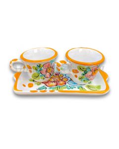Servizio Caffè X 2 in ceramica vietrese DECORO VIETRI ANTICO